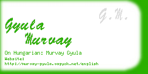 gyula murvay business card